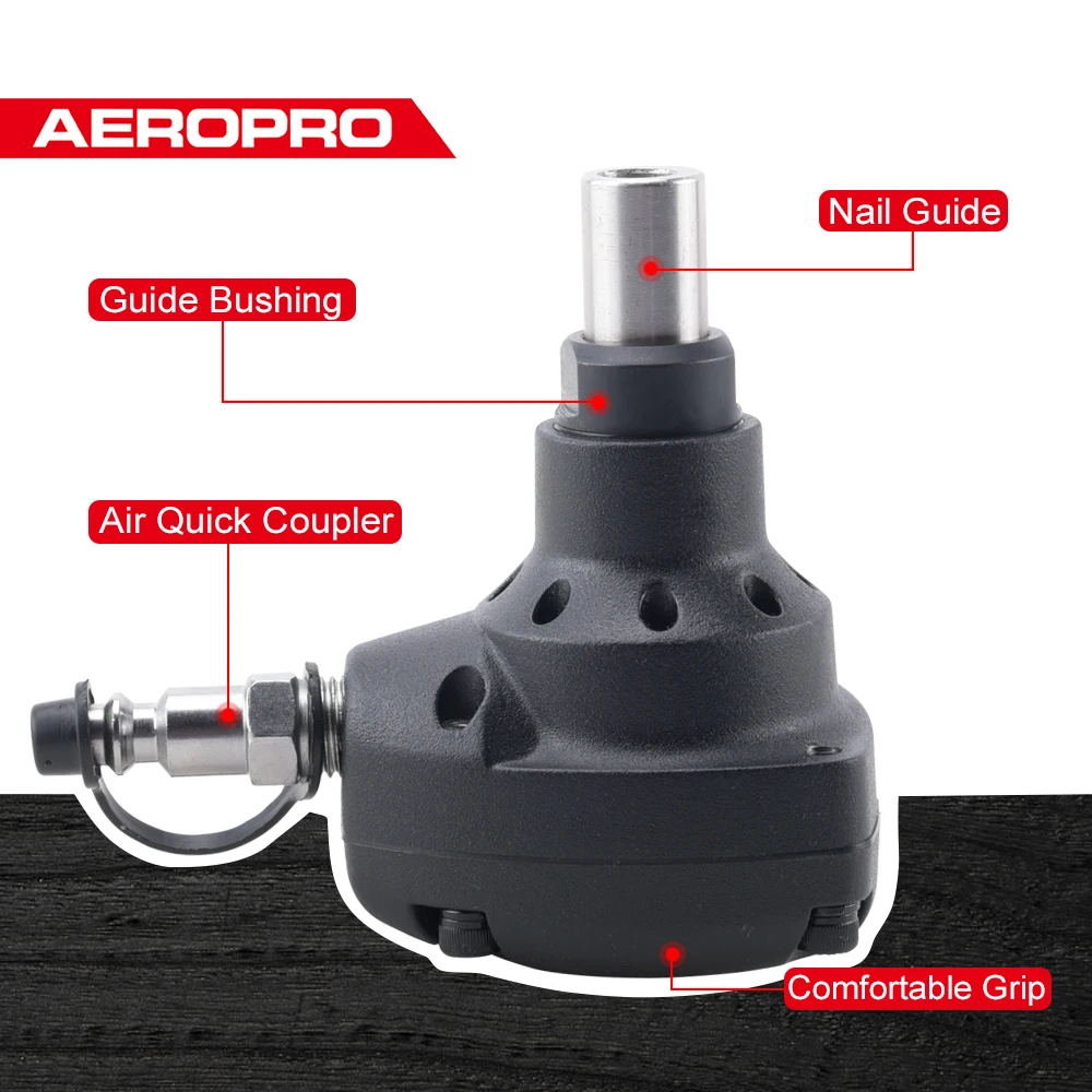 

AEROPRO MSN90 Air Palm Nailer Pneumatic Mini Hammer Nail Gun Guide For Faster Easier Driving Wood Working Air Power Tools