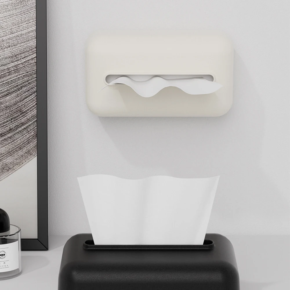 Light Luxury Tissue Box Soft Waterproof Tissue Box Cover Silicone Reusable Wet Wipe Holder Bathroom Kitchen Paper Holder