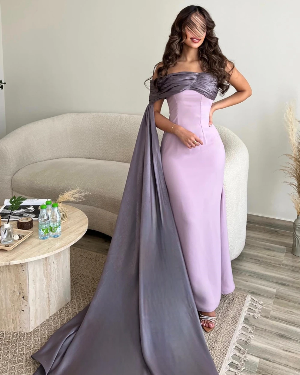 

Ball Dress Saudi Arabia Prom Jersey Pleat Homecoming A-line One-shoulder Bespoke Occasion Anke Length