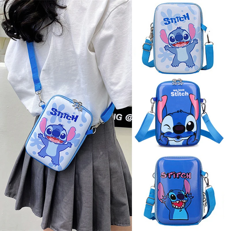 Disney Lilo&Stitch Kids bag Cartoon Mickey Minnie Diagonal Cross bag Fashion Accessory bag Bag Boy Girl Kindergarten Coin Bag 1