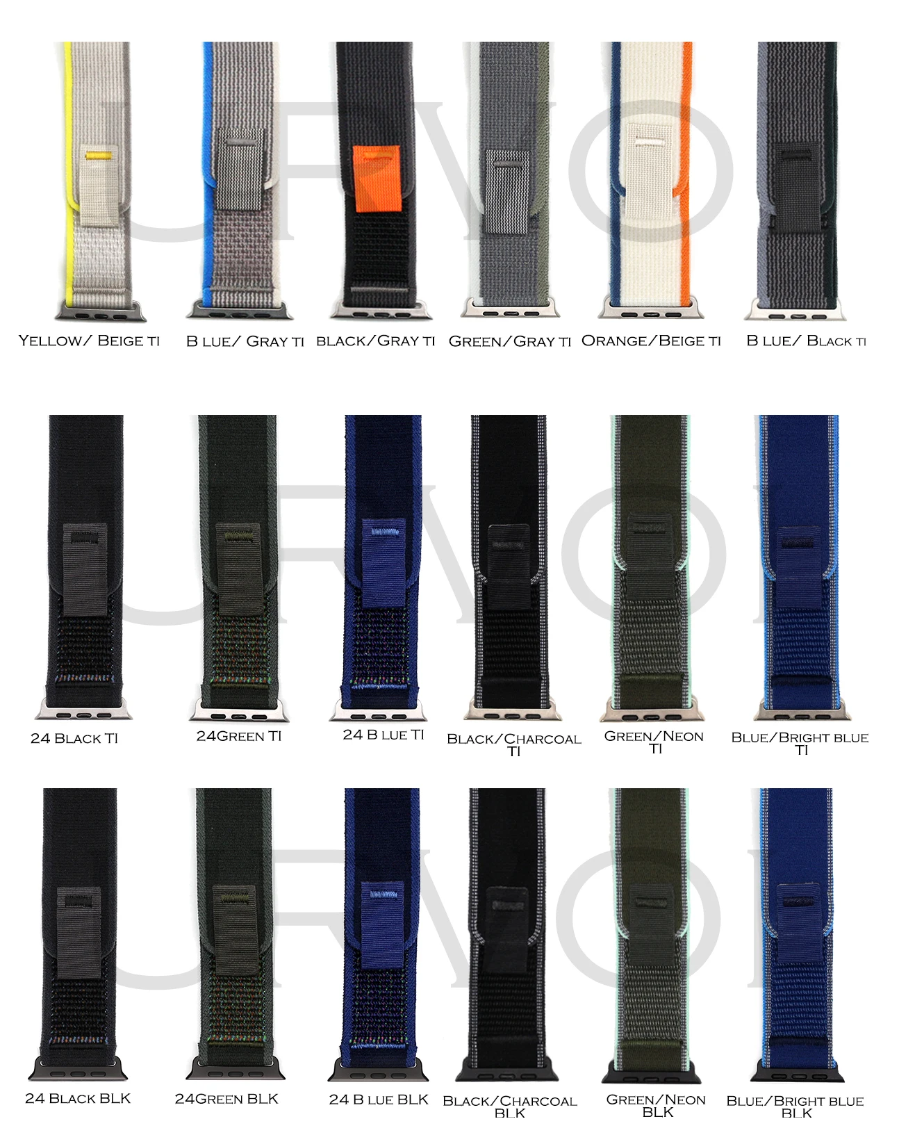 URVOI Nylon Weave Trail Loop Band with Pull Tab Closure
