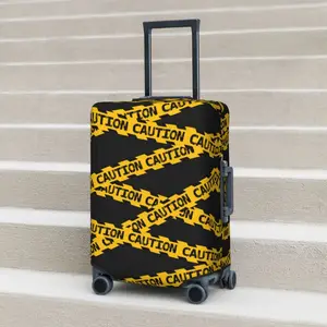 Caution Tape Roll Suitcase Cover Crime Scene Holiday Travel Fun Luggage Case Protection