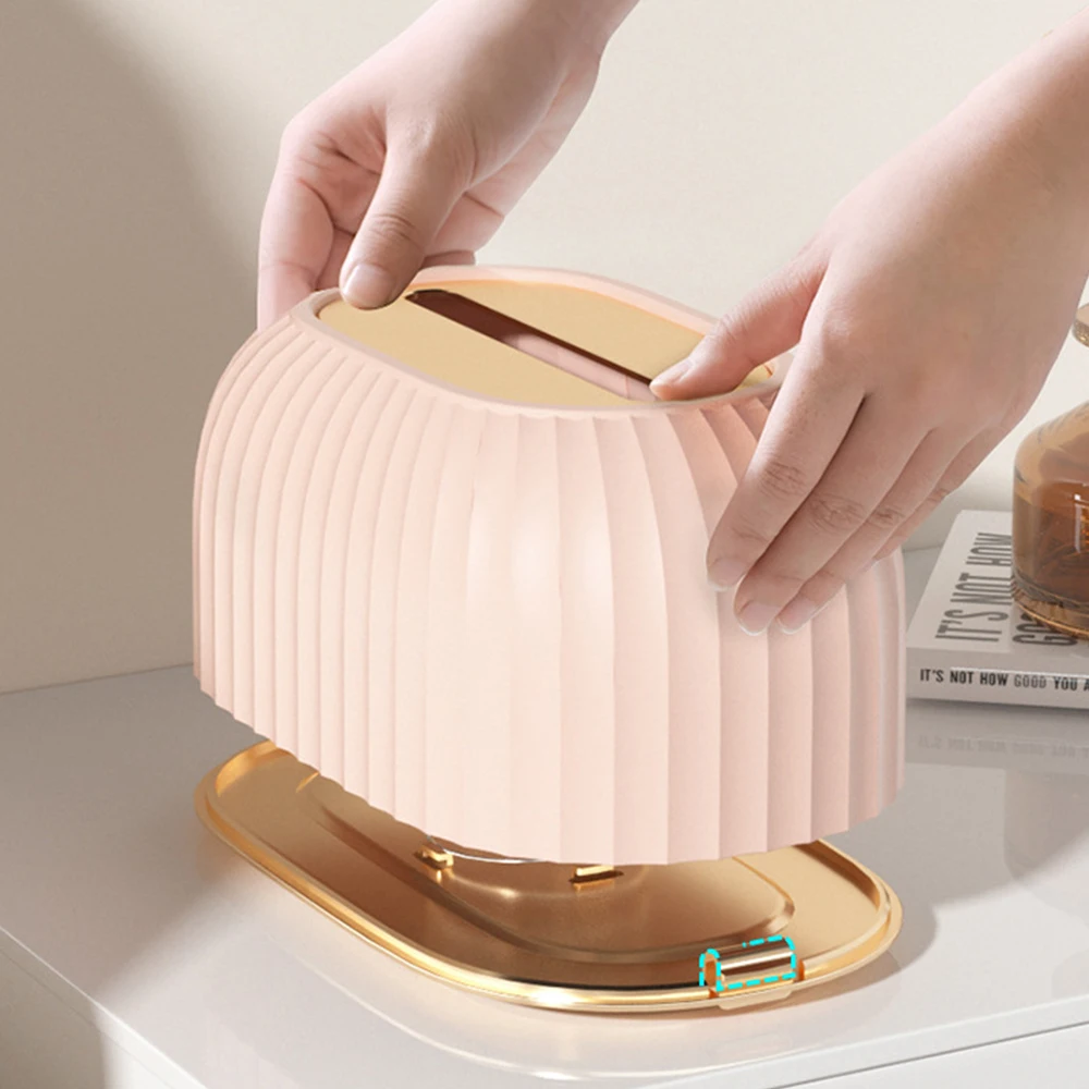 Luxury Tissue Box Desktop Tissue Organizer Shell Tissue Container Case Paper Holder Napkin Holder Household Storage Box 4