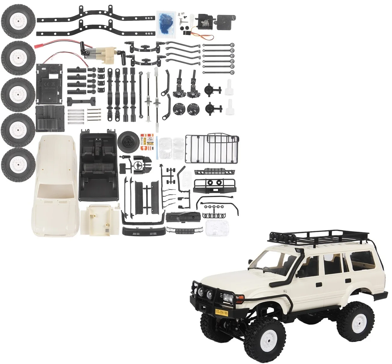 RC SCALE MODÉLISME 4x4 Land Cruiser C54 WPL 4WD Ech 1:16 Radio 2.4