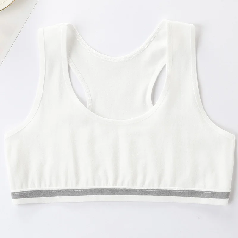 Children Girl Bra 4 Pcs/Lot Cotton Underwear For Puberty Wireless Girls Developmental Underwear Bra Kids Vest Teenage Camisole training bra