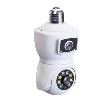 icam365/V380Pro 4MP Dual Lens E27 Lamp Head Socket Full Color Wireless PTZ IP Dome Camera  Intercom Security CCTV Baby Monitor 1