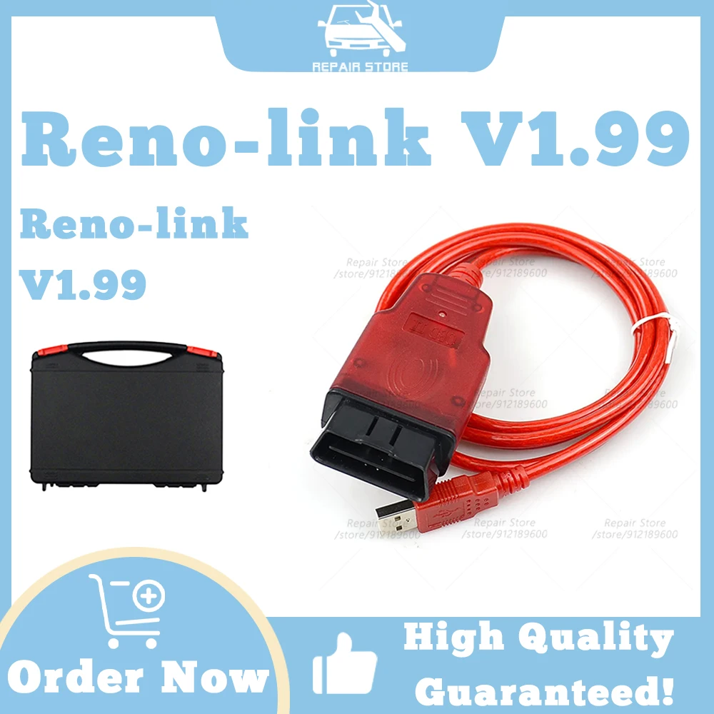 Eprom read / write ECU/EPS/Air-bag Resetting KEY ECM Indicator Programming Reno-link 1.99 OBD2 For Re-nault and Da-cia vehicles