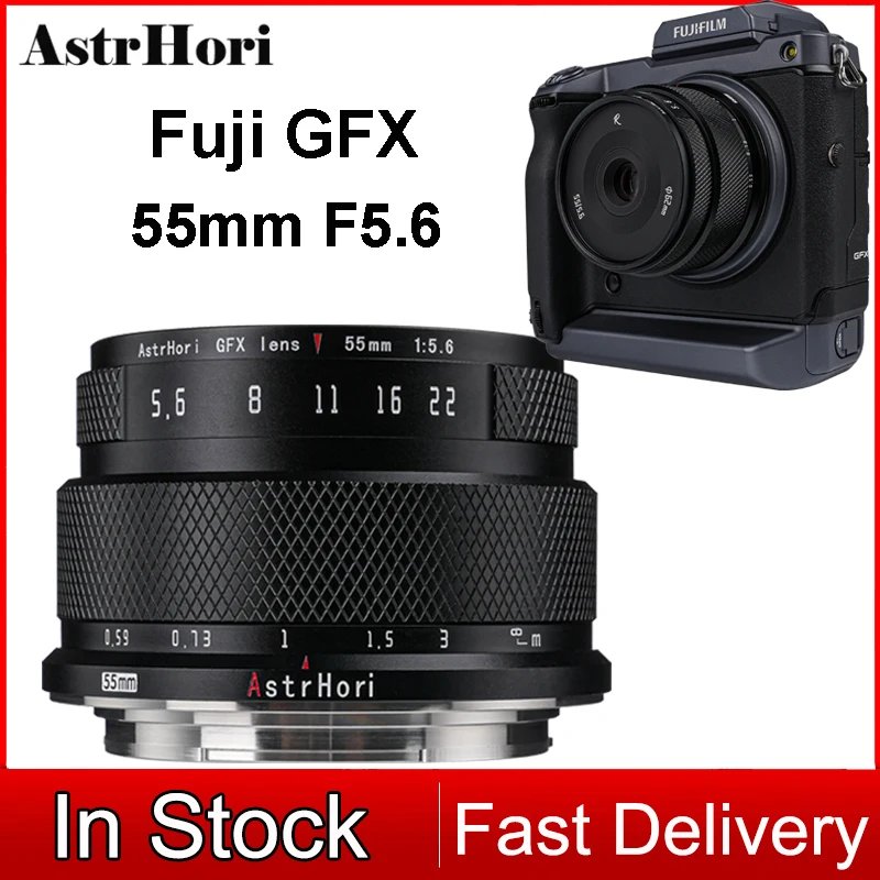 Obiettivo Di Medio Formato Astrhori 55Mm F5.6 Per Obiettivo Fotocamera Fujifilm Fuji Gfx Gfx100S Gfx100 Gfx50S Gfx50R