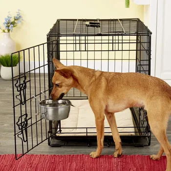 Stainless Steel Hanging Pet Bowl 1