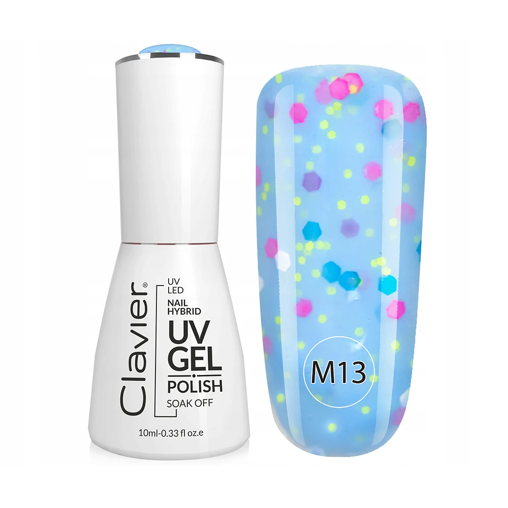 CLAVIER Luxury Blend Varnish Glitter Granules Nail Polish Cheese UV Gel Polish Ice Cream Color DIY Nail Art 10ML