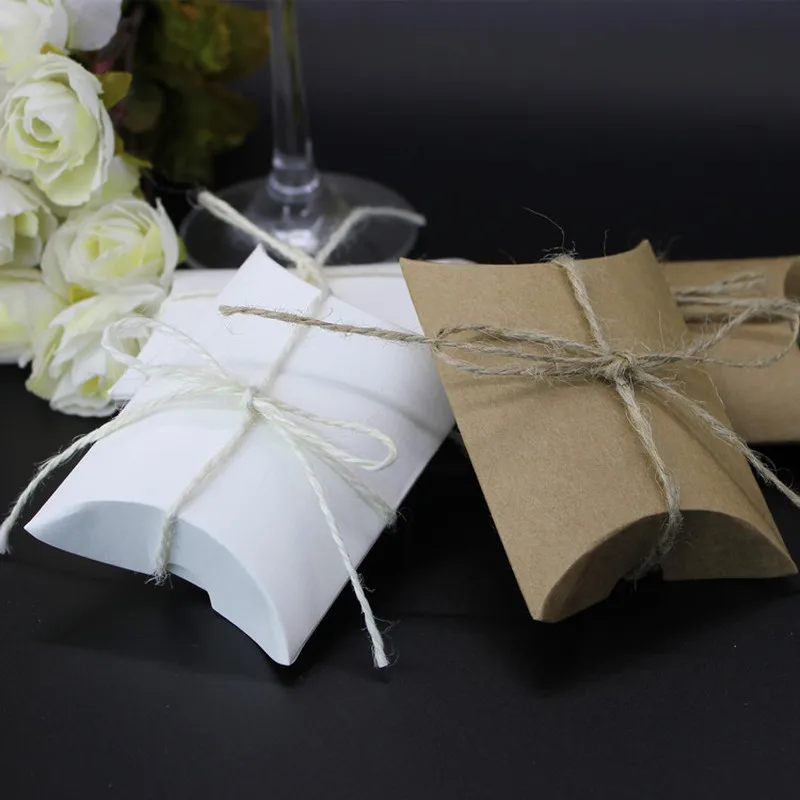 10PCS Gift Box Wedding/Party Favour Kraft Paper Candy Boxes Supplies 9*6.5*2.4cm 
