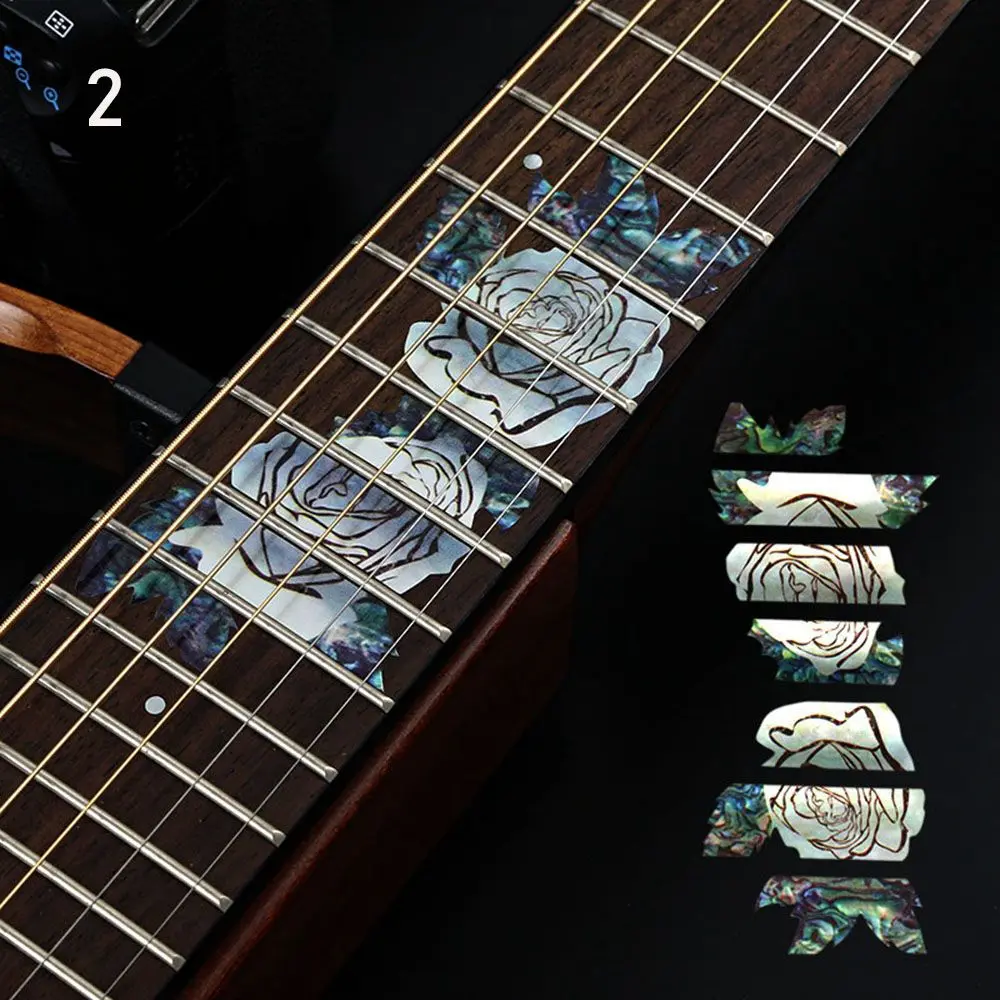 Instrument Decorations: Ultra Thin Cross Inlay Fretboard Stickers for Electric Guitar Accessories