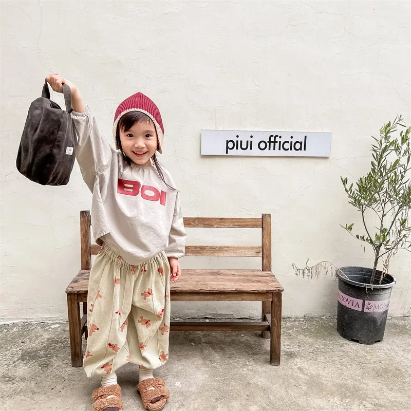 Kids Casual Cotton Loose Fit Harem Pants for Spring