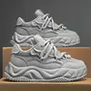 2024 Casual Breathable Bread Mesh Comfortable and Non-Slip Running Platform Increased by Sports White Shoes Men 4