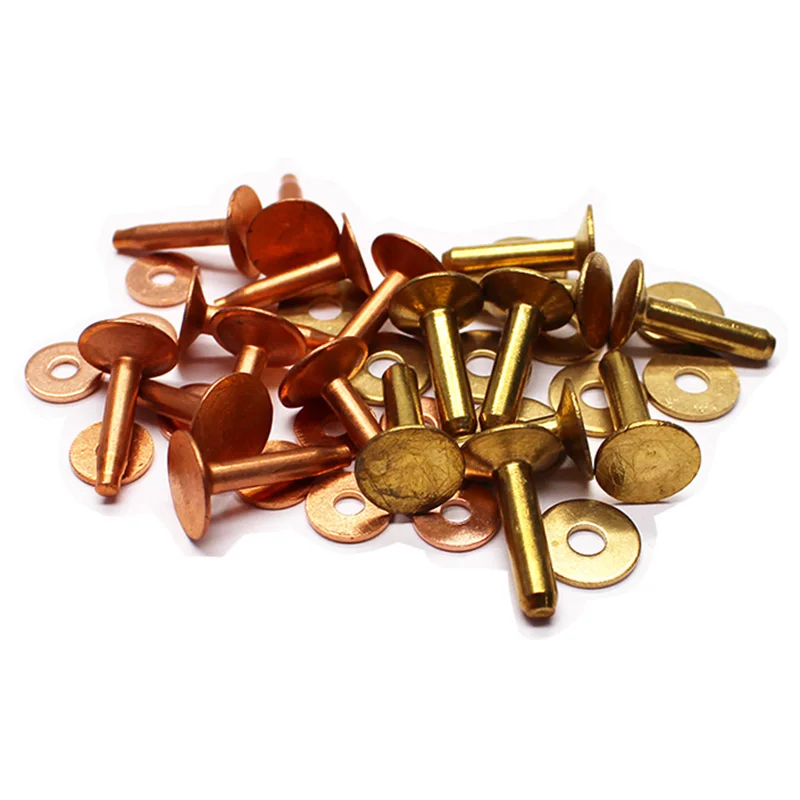 

Copper Brass Rivet For Leather With Burrs Washers For DIY
