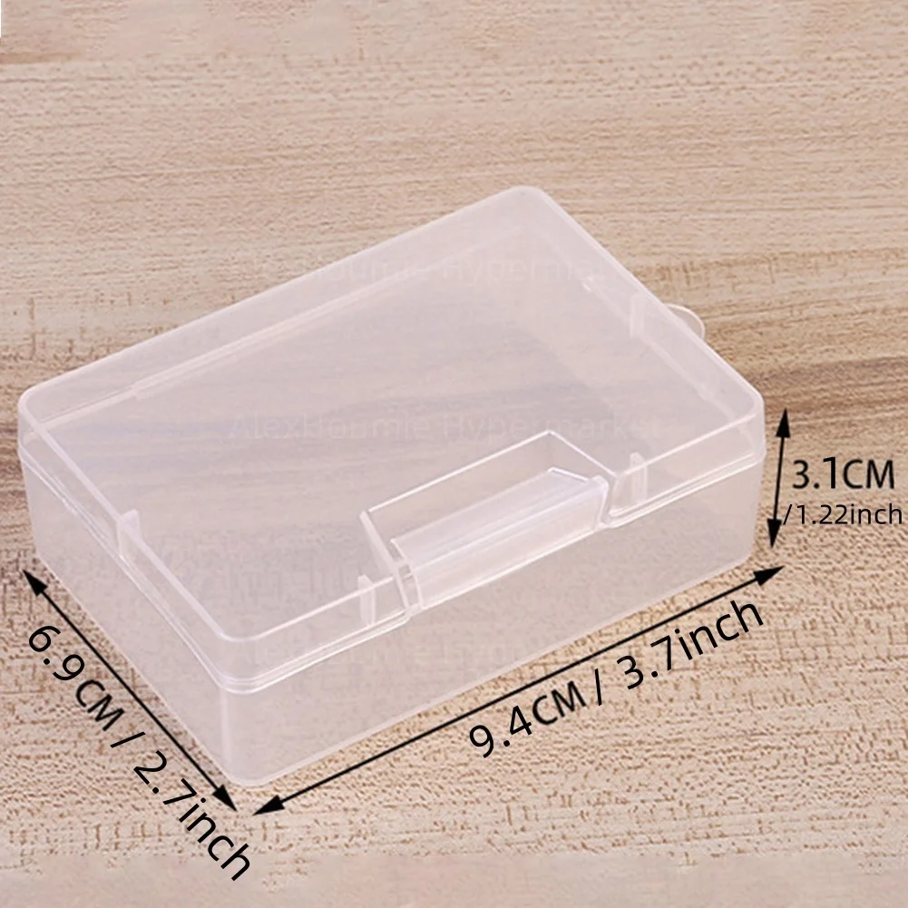 Transparente Aufbewahrungsbox, transparente Aufbewahrungsbehälter, kleine Aufbewahrungsbehälter, Kunststoffbehälter mit aufklappbarem Deckel zum Basteln, Perlen, Schmuck – Detail 11