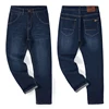 Plus Size 42 44 46 48 50 52 Autumn Winter New Men's Classic Jeans Loose Straight Denim Trousers Stretch Brand Pants Black Blue 6