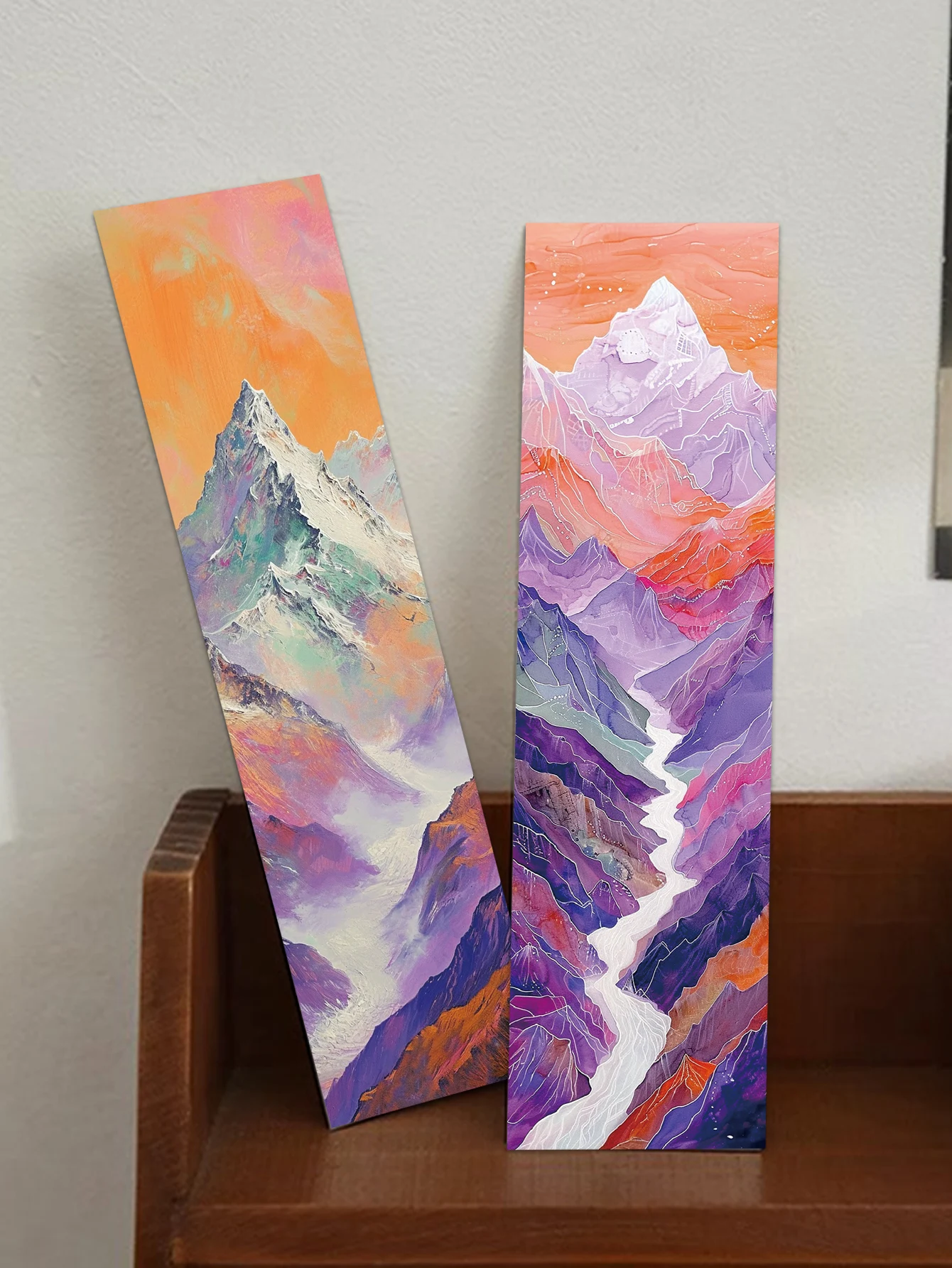 중국 컬러 풍경 그림 북마크 DIY 장식 독서 페이지 책 마킹, 학생용 선물 종이 카드, 30 개, 60 개