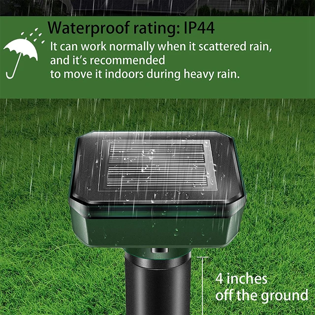6 Pack Outdoor Solar Pest Cester Repeller Ultrahangos Állati Vakondviselő Gopher Vole Kígyó Rágcsáló Chaser Elrettentő Kártevőirtó Szerszámok - Image 3