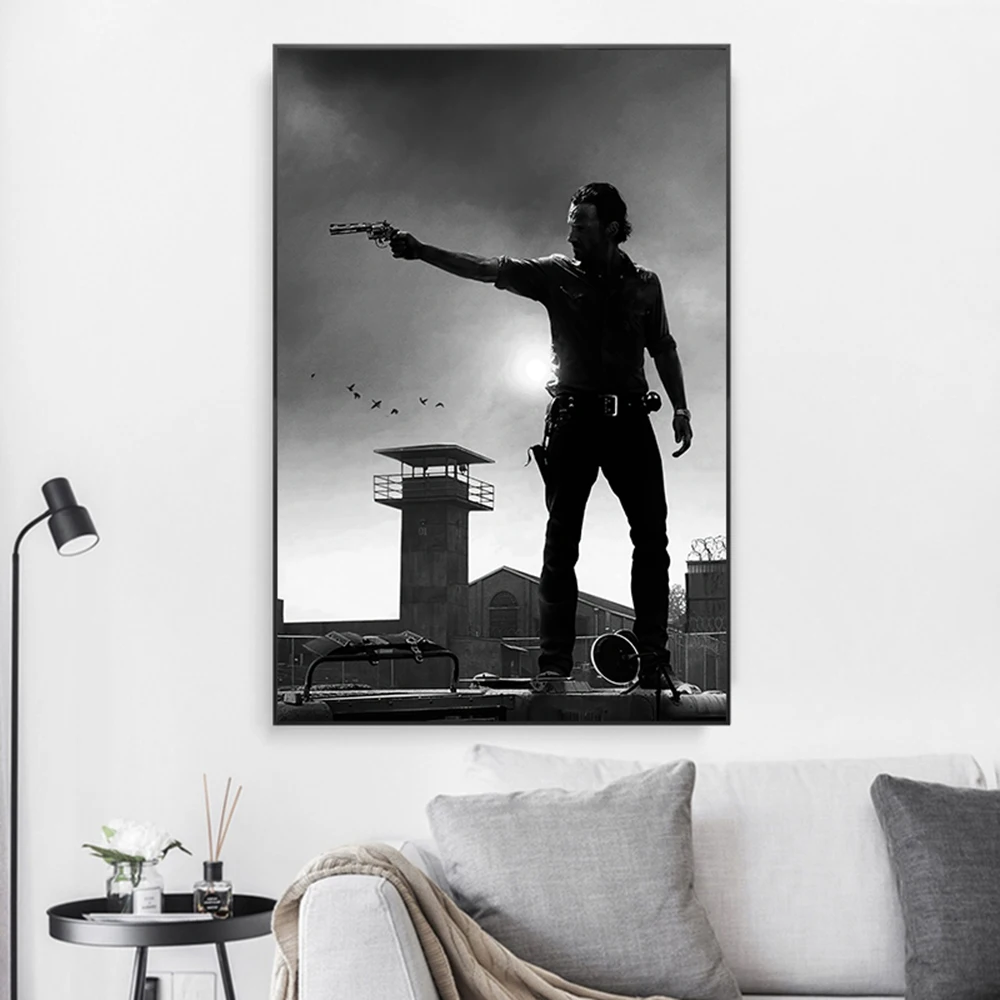 Movie The Walking Dead Canvas painting Wall Art Oil Painting Cuadros  Posters and Print Home Decor Wall Picture for Living Room