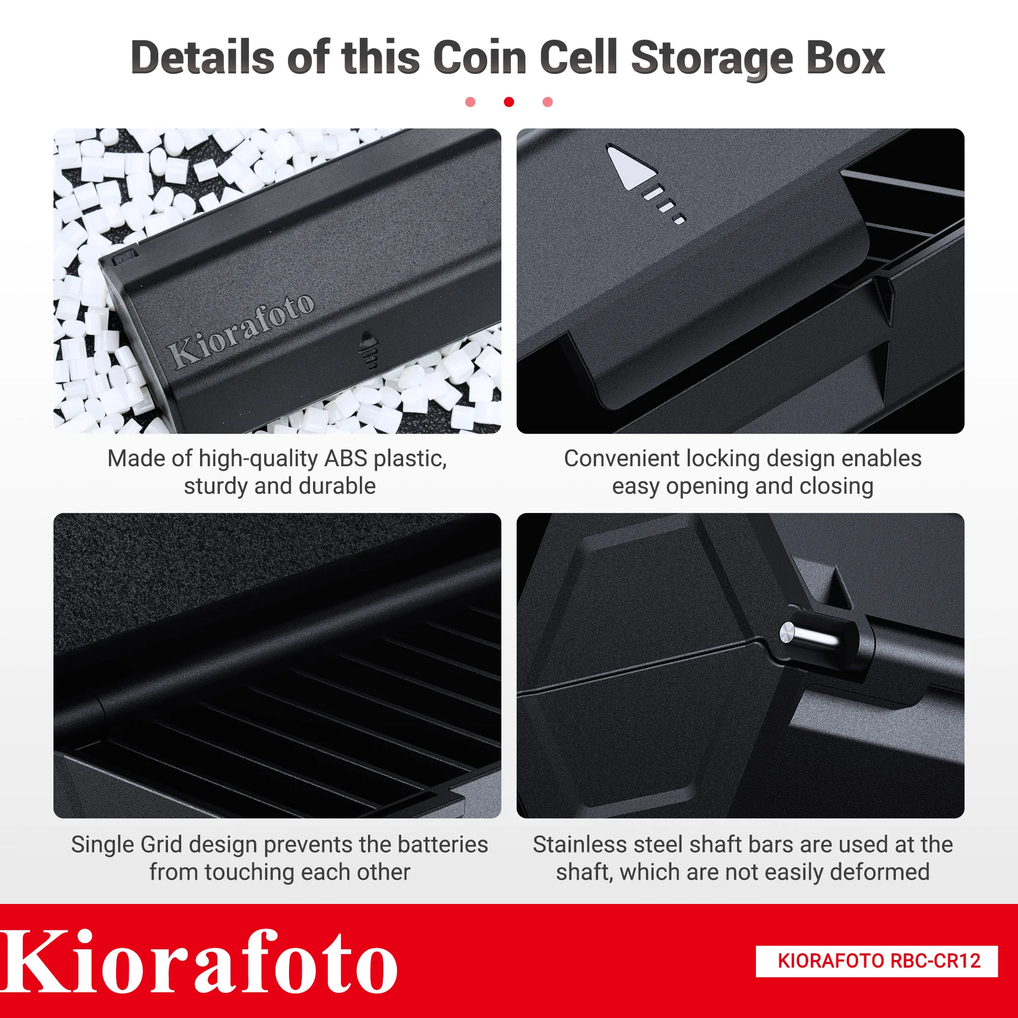 CR2032 Battery Case Coin Cell Battery Holder Storage for 48x CR2032/CR2025/CR Button Round Batteries Case 2/4 Pack battery storage box battery case battery holder battery box