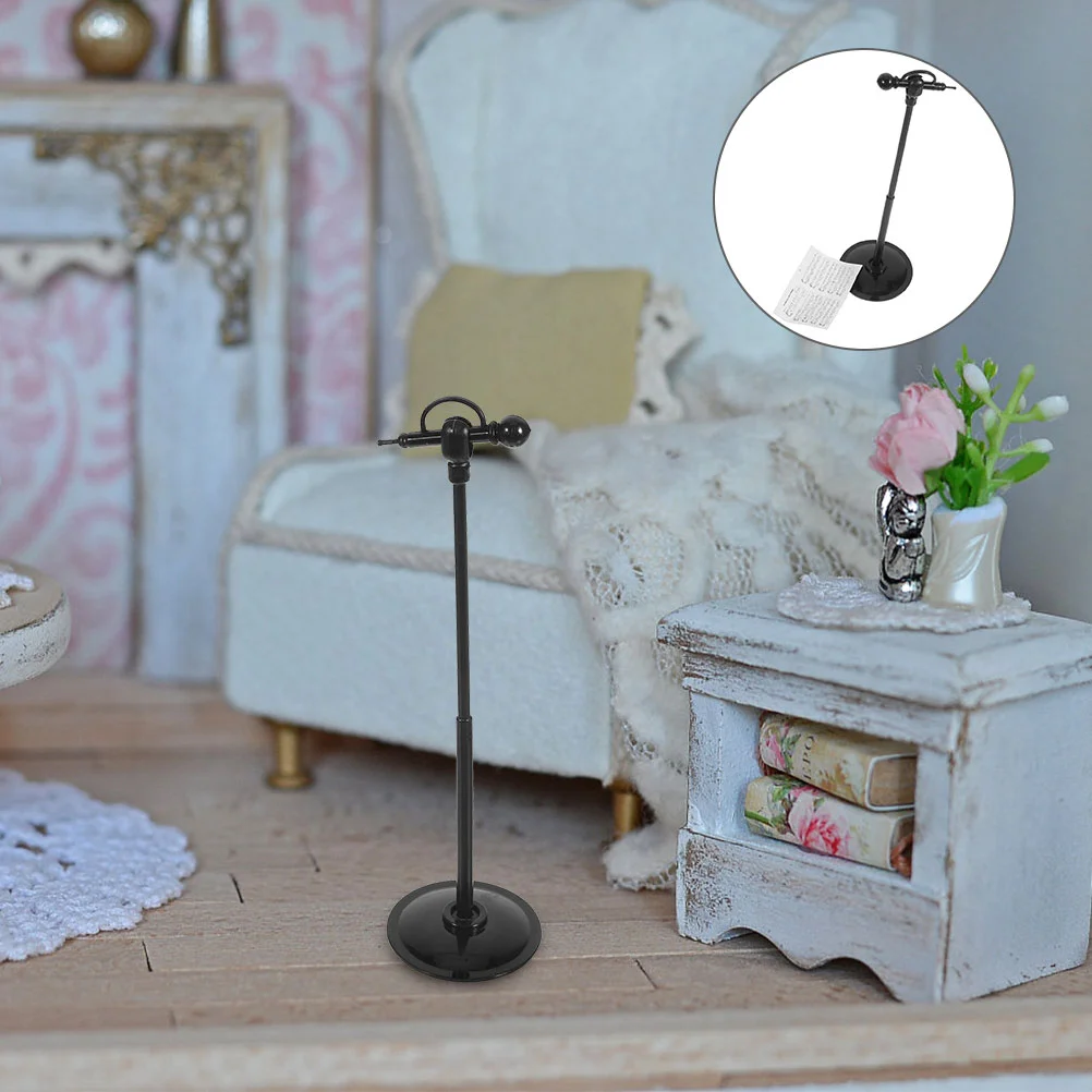 

5 Sets Microphones Mini Furniture Model Decorative Dollhouse Tabletop Sheet Music Fake Delicate Accessories