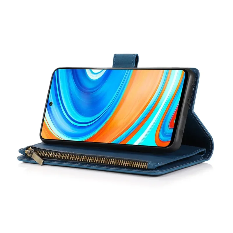 Premium Retro Flip Leather Zipper Wallet Card Case Cover