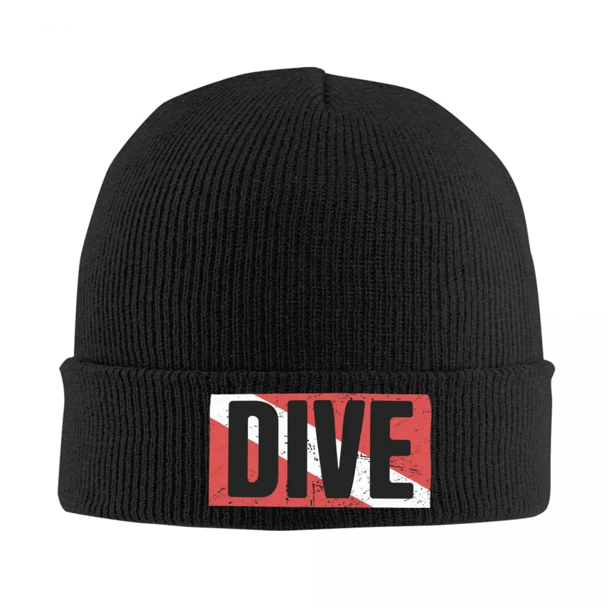 

Scuba Dive Flag Bonnet Hat Knitting Hats Men Women Hip Hop Unisex Winter Warm Beanies Cap