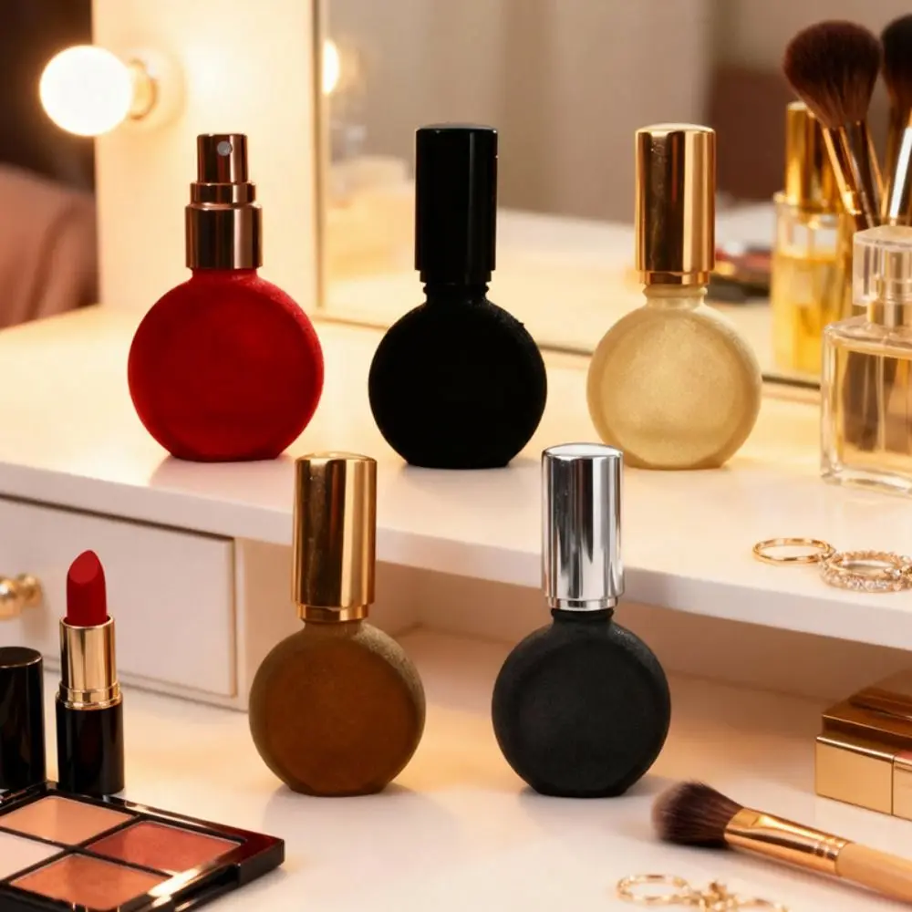 Portable 5ml Perfume Bottle Flocking Leak-proof Spray Bottle Refillable Perfume Atomizer Bottle for Woman Girls