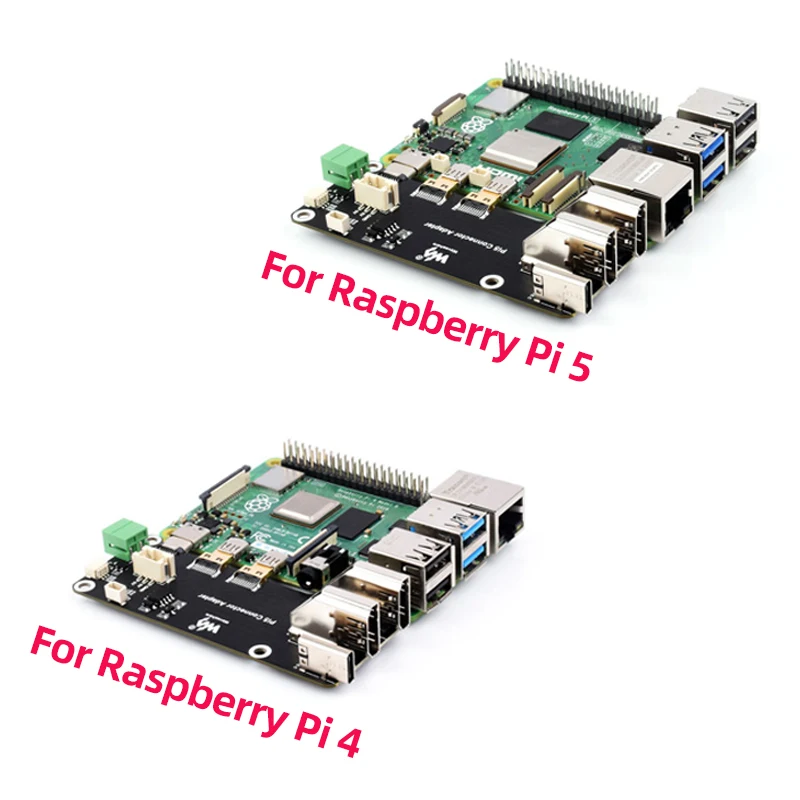 Micro HDMI-compatible to HDMI-c Multifunctional Adapter for Raspberry Pi 5 / 4B Two Power Supply Methods Dual 4K Output - 5