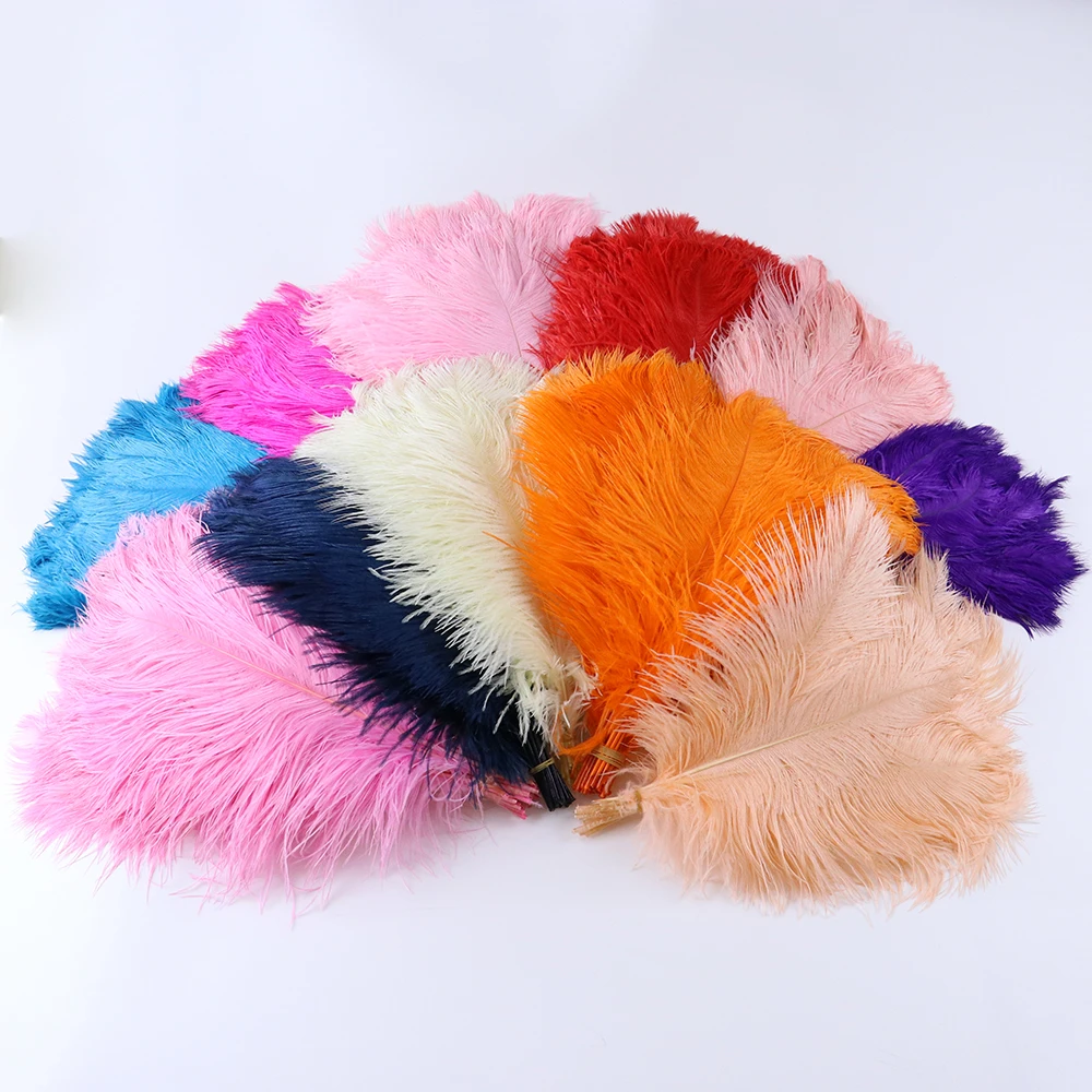 

10 Pcs/Lot Ostrich Feather Table Centerpiece Decoration Multicolor Natural Ostrich feathers for Wedding Decoration plume support