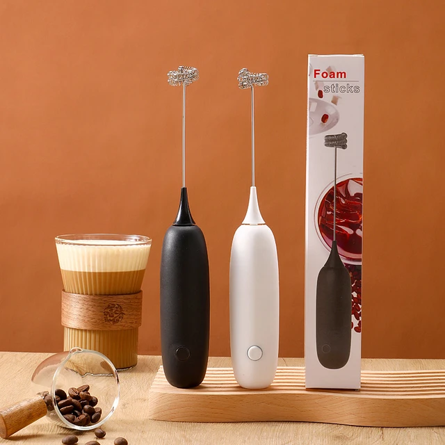 Electric Milk Frother Handheld Milk Foamer Battery Operated Whisk Blender  Wireless Coffee Mixer Egg Beater Cooking Accessories - AliExpress