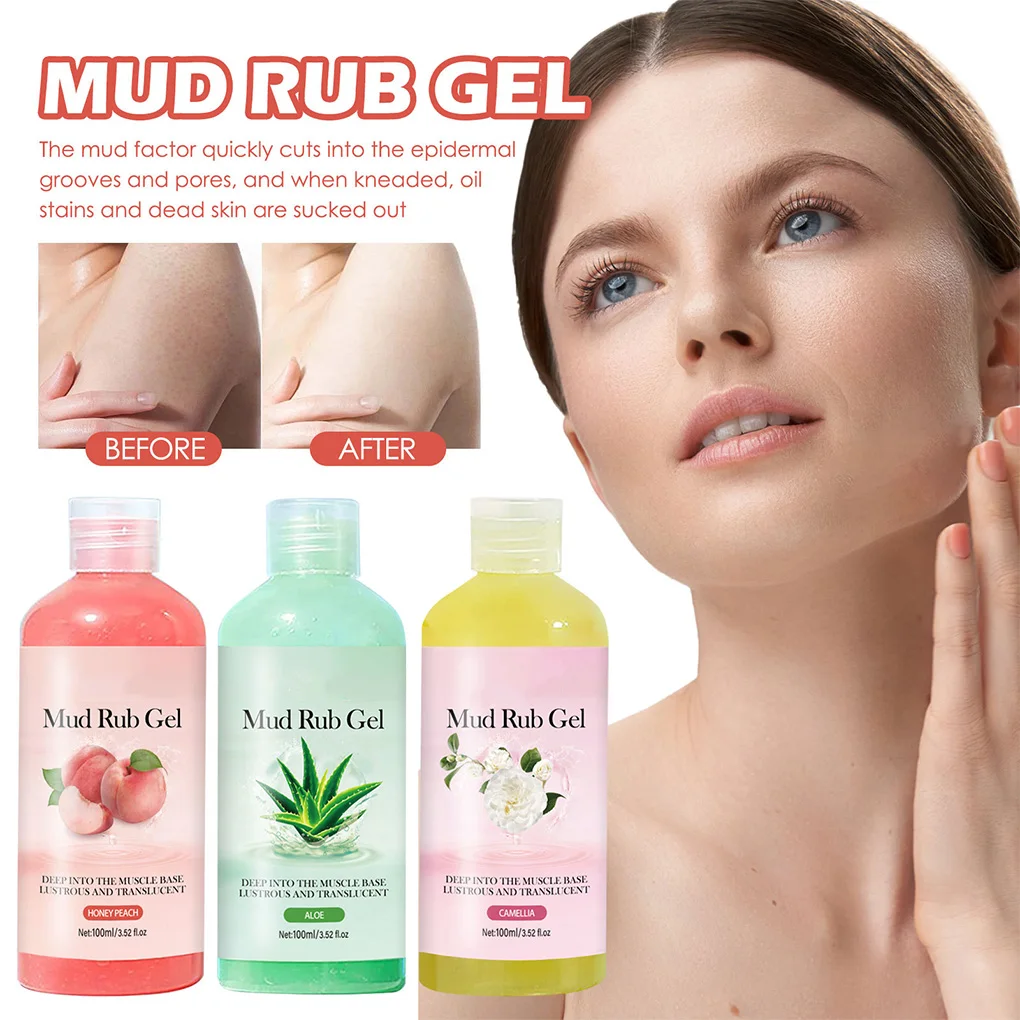 Women Shower Gel Portable Exfoliating Bath Cream Body Wash Skin Care 100ml