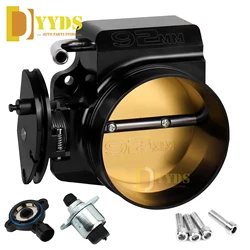 92mm/102mm Billet Aluminum Throttle Body With TPS Sensor For LS1 LS2 LS3 LS6 LSX Car Modification Parts Black TT102152 High Flow
