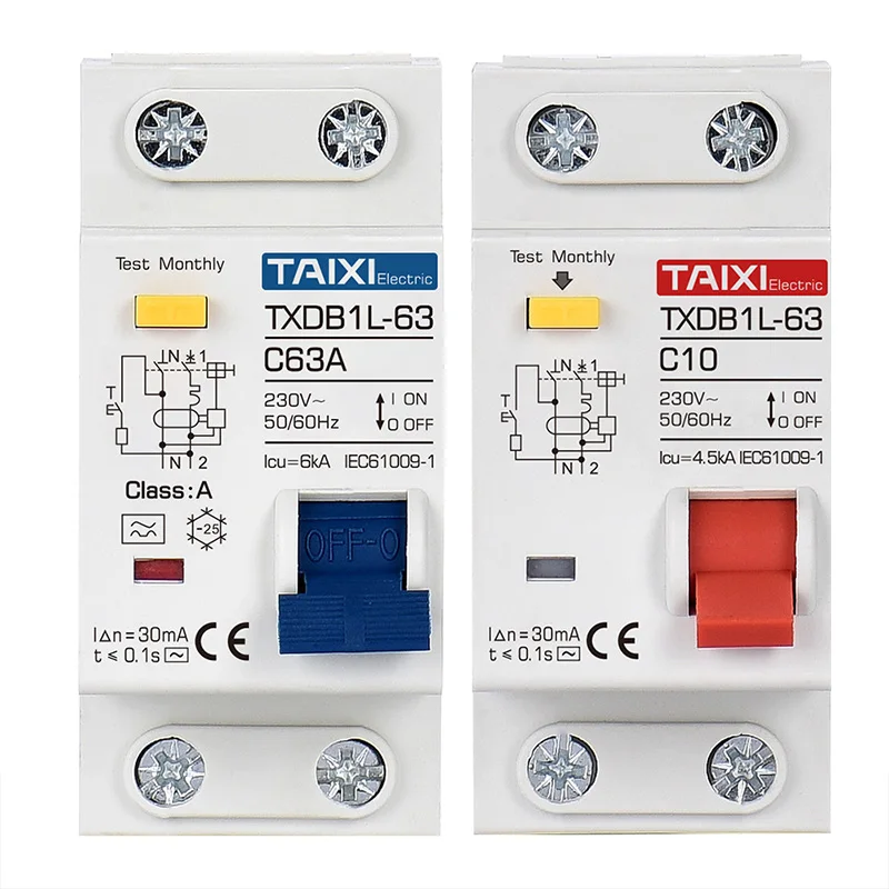 Mcb rccb rcd typ a/ac rcbo dpnl residual strom schutzsc halter kurzstrom leckage schutz 16a 20a 32a 40a 50a 63a