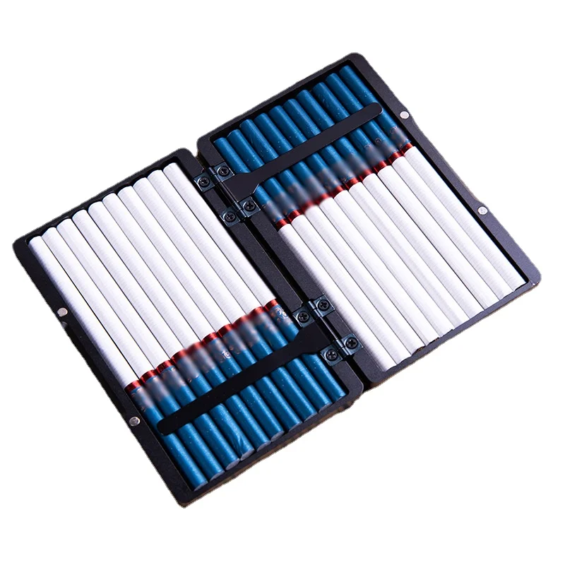 

Ladies Slim Cigarette Case Aluminum Alloy Card Box Flip Cigarette Case Can Hold 20 Cigarettes Smoking Accessories