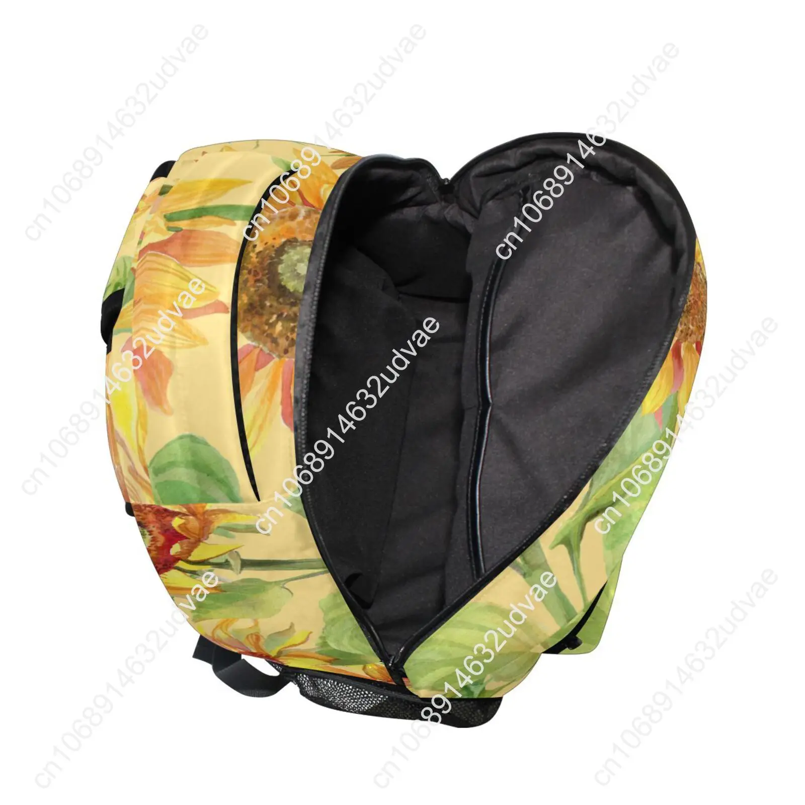 2023 Large Children High Schoolbag Backpack Girl Primary Vintage Sunflower Summer Flower Book Bag Kids Multi Pockets Backpacks