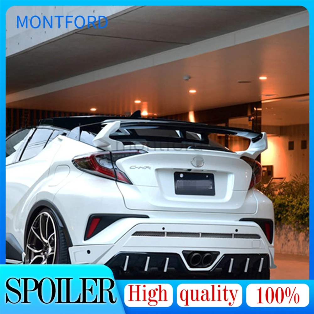 

Car Styling High Quality FRP Material Unpainted Color Rear Spoiler Trunk Lip Wing For Toyota CHR C-HR 2016 2017 2018 2019