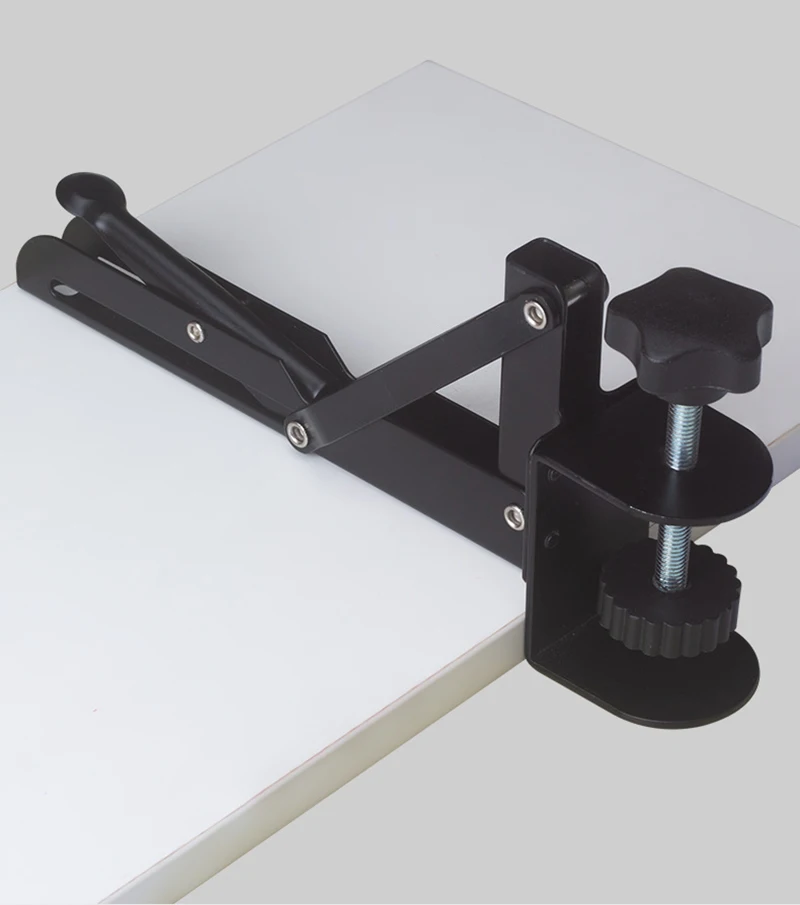 2Pcs Desktop Extension Brackets- Metal Triangle Table Bench Folding Shelf Bracket ，8 Inch Wall Mounted Folding Shelf