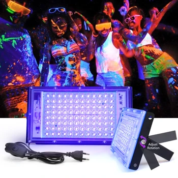 할로윈 크리스마스 댄스 DJ 디스코 파티 바용 UV 투광 조명, LED 무대 블랙라이트, 자외선 투광 효과 조명, 50W, 100W