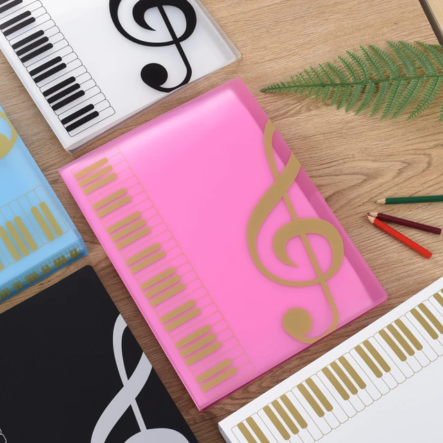 Dossier de partition de musique pour piano, feuille de musique, partition  de piano, 4 pages, extensible, A4 - AliExpress