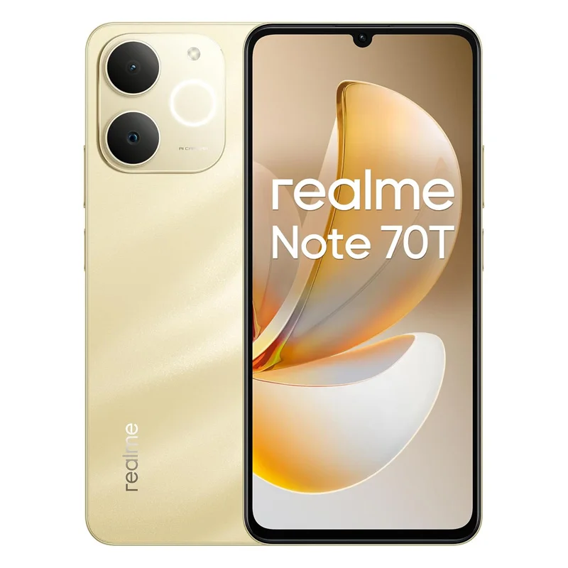 Realme Note 70T AI Smartphone Global Version 6.75-calowy ekran 90Hz Bateria 6000mAh Kamera AI 13MP Ośmiordzeniowy chipset IP54