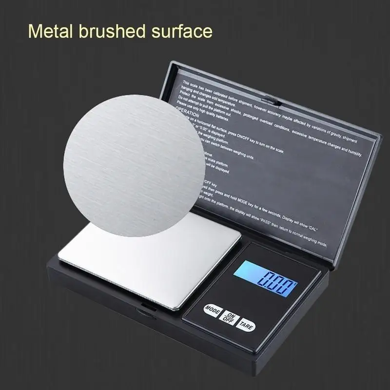 Jewelry scale for Gold Sterling Silver Digital Scale Gram Electronic Scales 100g/200g/300g/500g X 0.01g/0.1g Mini Pocket