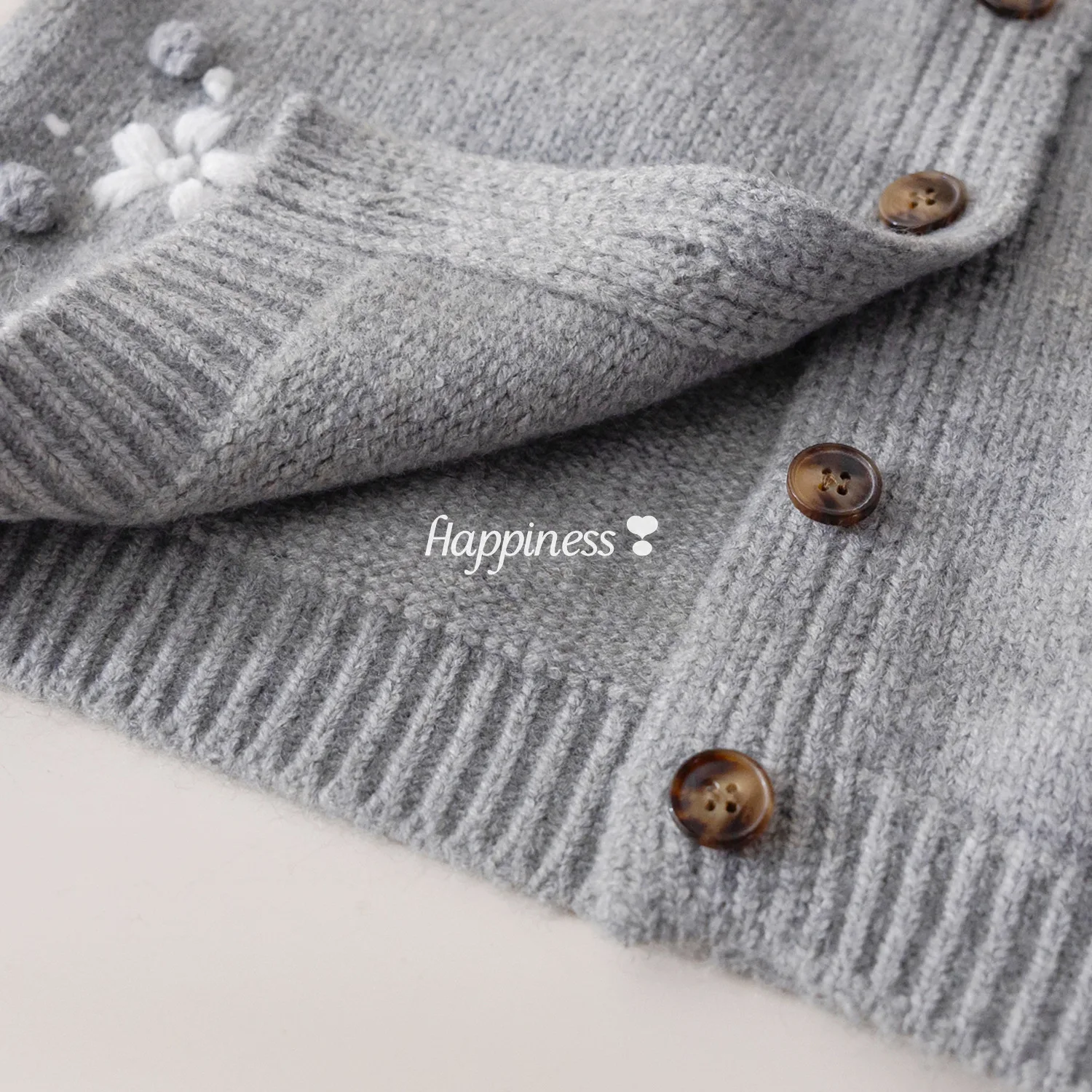 7398 가을과 겨울용 여아 스웨터 신상 아동 니트 가디건 코트 달콤하고 사랑스러운 꽃무늬 스웨터 코트