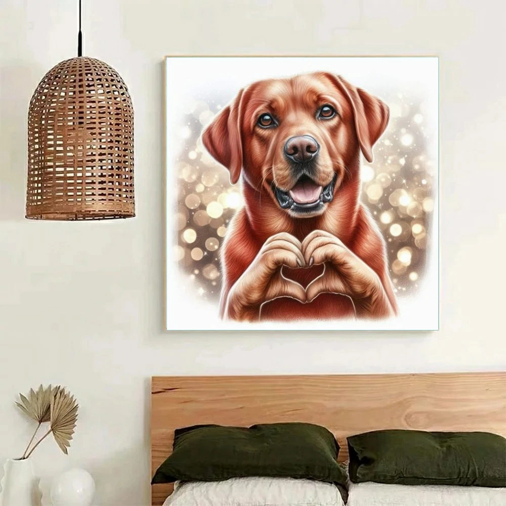 Description Picture 4 of itemCute Dog Love 5d Diy AB Diamond Painting Kits New Pets Yorkshire Animal Mosaic Embroidery Christmas Cross Stitch Home Decor Gift
