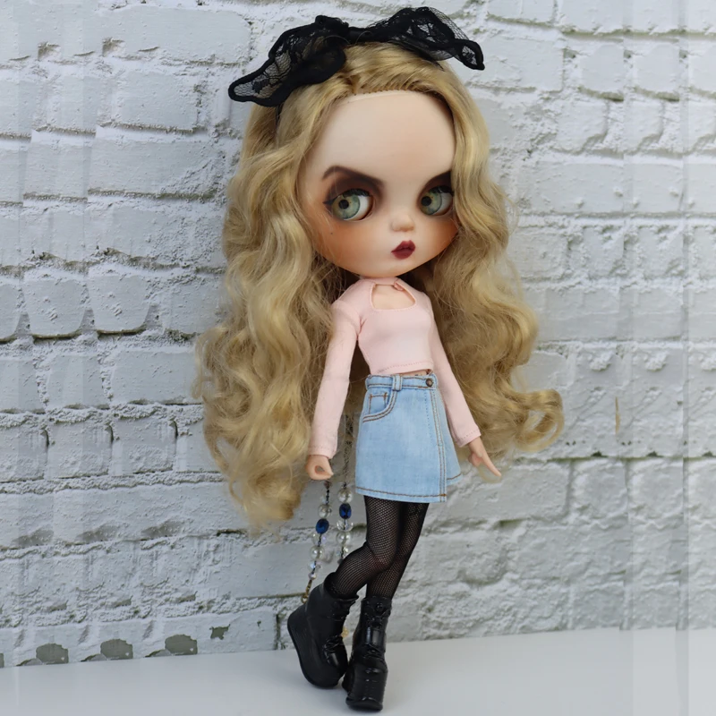 Blyth Doll Winter Coat Pants Jeans for Ob24 Ob22 Azone Blythe Doll Clothes
