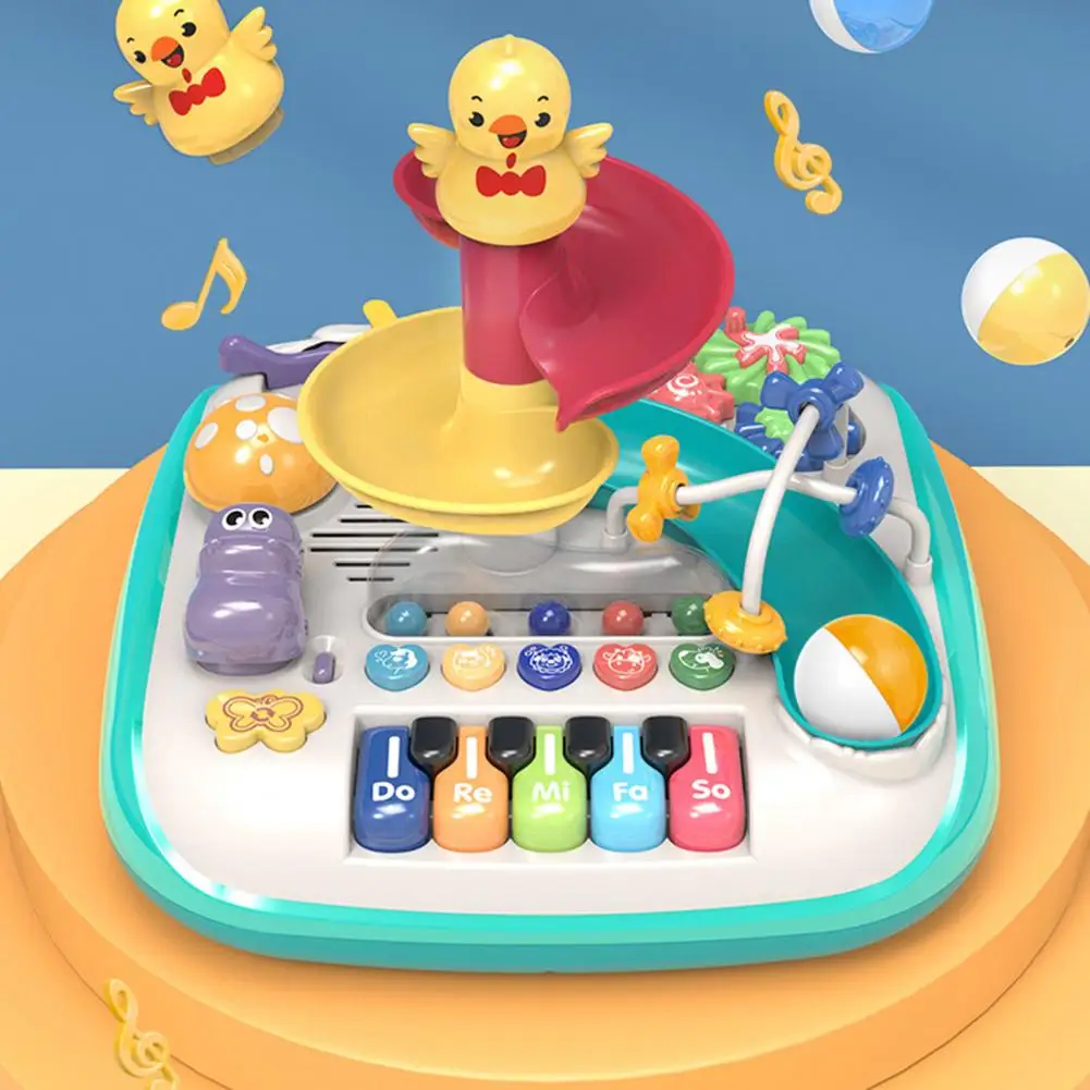 Toddler Activity Table Educational Baby Activity Table with Piano Ball Slide Musical Instruments for 1-3 Year Old for Boys 5