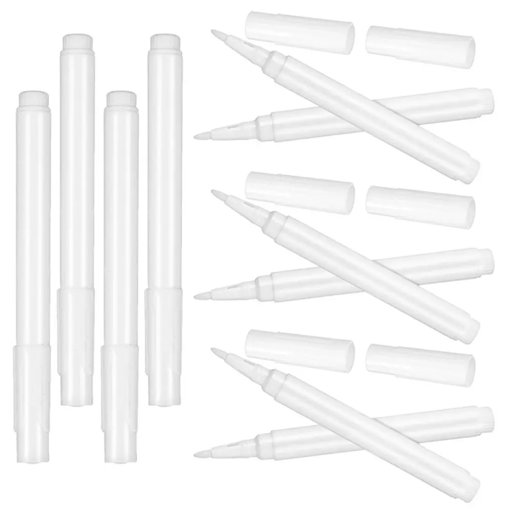 10Pcs 흰색 액체 분필 마커 휴대용 소형 지울 수 있는 습식 와이프 칠판 유리 보드 벽 거울 학교 사무실 사용
