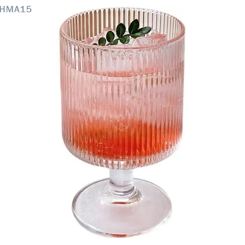 

Креативные полосатые стеклянные бокалы, бокалы для вина, винтажные бокалы для питья, винтажная чашка для кофе, сока, шампанского
