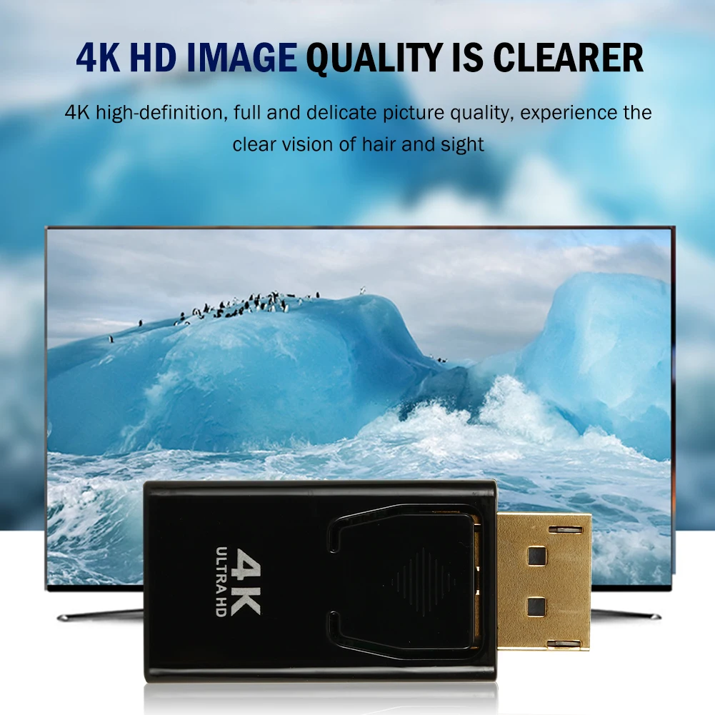 DP to HDMI 호환 컨버터, 사무실 관리 컴퓨터 용품, PC TV 프로젝터 디스플레이 포트, 수-비디오 여성 동글